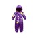Overalls for girls, purple color, height 110 cm