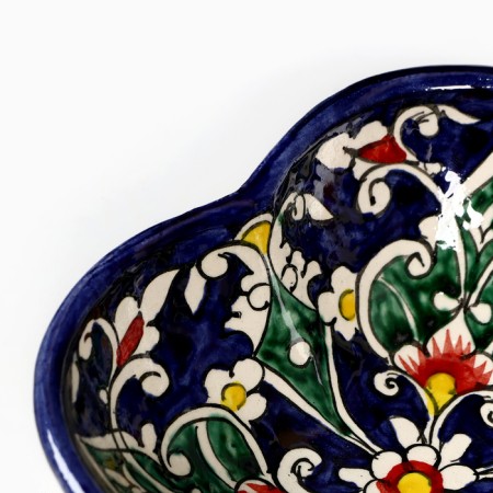 Salennik Rishtan ceramics "Flowers", 13 cm,-3