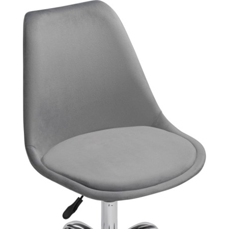 Computer chair Kolin metal/velor, chrome/gray 49x56x79 cm-5