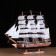 Souvenir ship large "Deutschland", sides dark tree, white sails, 60 × 12 × 51 cm