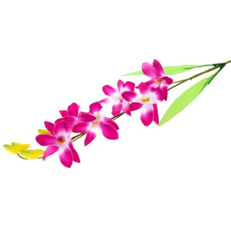 Artificial flowers "Gastrochis orchid" 70 cm, white-violet-2