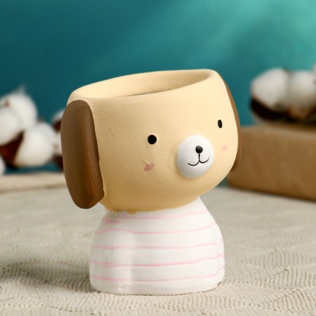 Pot "Cute dog" Lilac, 6x11cm-1