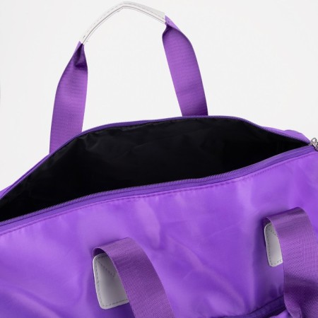 Board Road on Lightning, external pocket, long belt, suitcase holder, lilac color-2