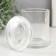 Bank for candles glass with a lid transparent 300 ml 9x9x11 cm
