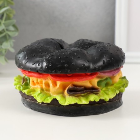 Piggy bank "Black Burger" height 7.5 cm, D-13 cm-2