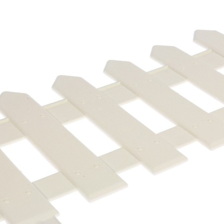 Decorative fence, 30 × 196 cm, 4 sections, plastic, white, "front garden"-9