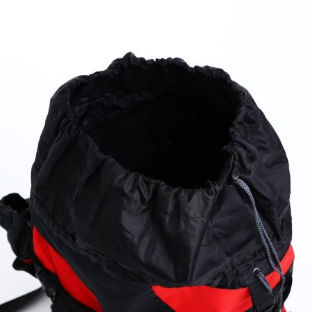 Tourist backpack, TAIF, 90 l, a lace department, 2 outer pockets, black/red color-7