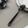 Spoon of plastic disposable "premium", 18 cm, black color