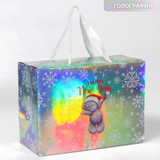 Пакет-коробка подарочная Happy new year, 28×20×13 см, Me To You