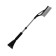 Brush STRICOM TORSO, 69-88 cm, with a scraper, telescopic, soft handle, gray