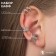 Earrings "Kaffa" set 3 pcs, pattern, color silver