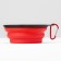 Silicone, folding bowl, 350 ml, 11 cm, red