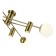 Ceiling EVOLUCE lamp. Sle1105-302-08. Raito. 8x5+60 watts, GU10+E27, 4000K, 120x120x20 cm, brass color