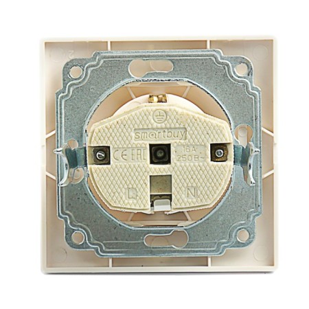 Smartbuy Rosette "Venus", 16 A, single, hidden, with salary, white-1