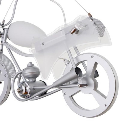 Moped chandelier E14 40W+ 2LED silver 62x18x33 cm-6