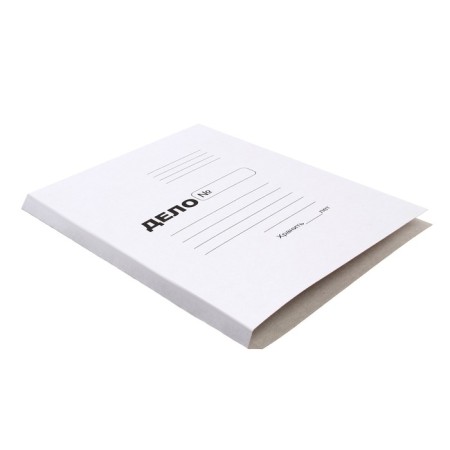 A4 folder for 300 sheets "business", cardboard, 450 g/m2, white-1