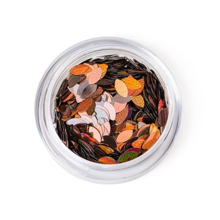 Sequins for decor TNL "petal", coffee
