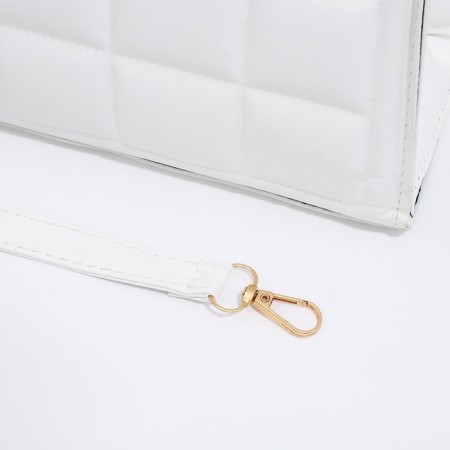 Bag Female Tout with zipper, white color-5