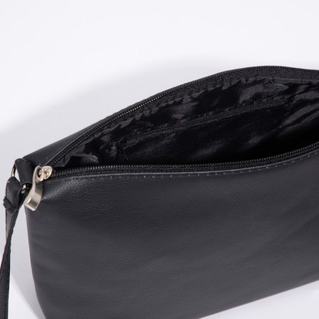 Bag Cross-Bodi with a zipper, black color-5