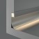 Aluminum profile plinth with backlight LED Strip Alm-5314-S-2M, 200x5.3x1.38 cm, silver color
