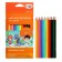Caucal pencils 12 colors (6 classic + 6 pastel), gamut "Orange sun", sharpened, cardboard packaging, euro suspension 80220228