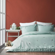 Bed linen 1.5 joint venture “Mira”, size 145x240 cm, 145x215 cm, 50x70 cm - 2 pcs, mint color