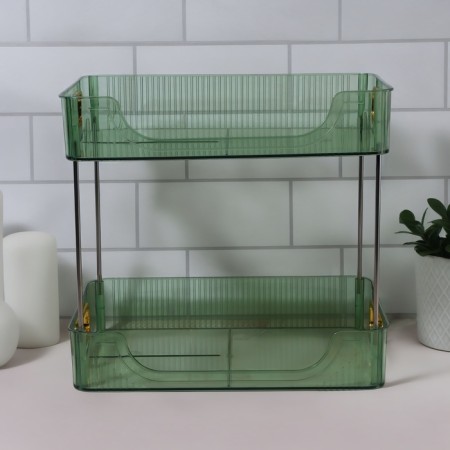 Organizer 2-level 31*20*29cm green/gold to/corner nakl QF-3