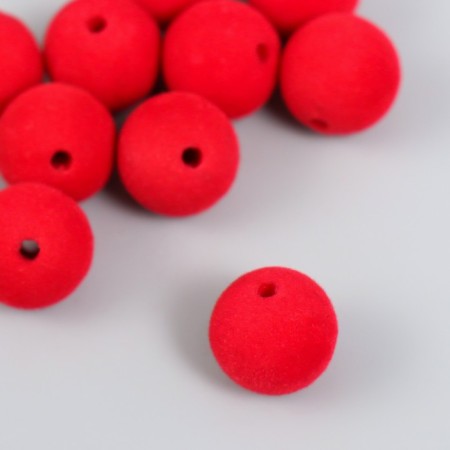 Beads for creativity velvet spraying "Chili pepper" set 10 pcs d = 1.4 cm
