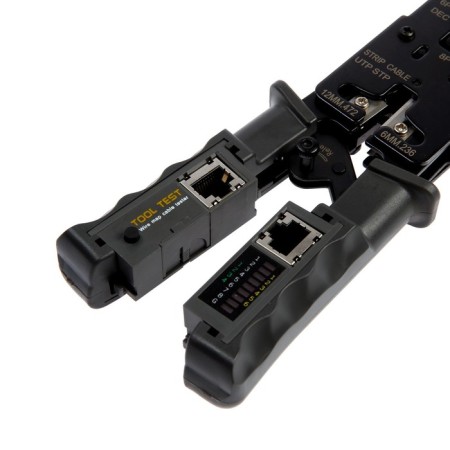 Crimper-tundra, with cable tester, RJ-45 8P, RJ-12 6P, RJ-11 4P, vertical compensation-3