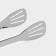 Forceps Chrome kitchen shares, 28.5 cm stainless steel, black color