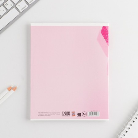 An objective note 48 sheets, A5, pink series, from reference. mat. “September 1: Russian language”, cover coated cardboard 230 gr., Inner block in the line of 80 gr., White is 96%-4