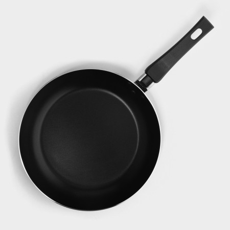 Pan Prosto, D = 24 cm, plastic handle, anti -stick coating, burgundy color-2