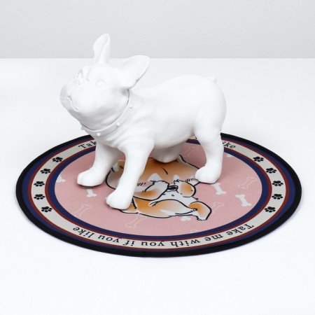 Animal rug, EVA+polyester, d = 60 cm. Pink-2