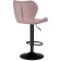 Barrier stool Porch metal/velor, black/pink 46x49x88 cm