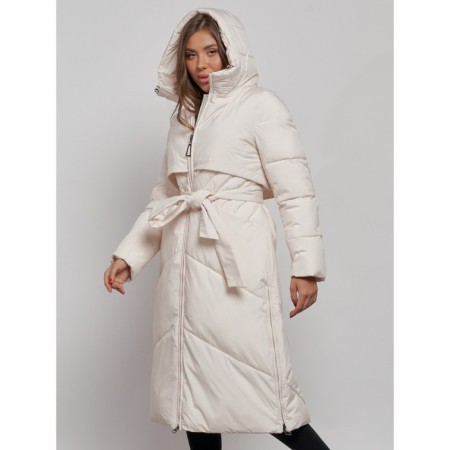 Coat insulated winter female, size 44, color light-beige-5