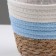Kashpo wicker "Namibia", 15.5x15.5x13.5 cm, natural, blue, white