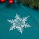 Jewelry decoration "Snowflake Carved radiance" (set 2 pcs) 9.5x8 cm, transparent