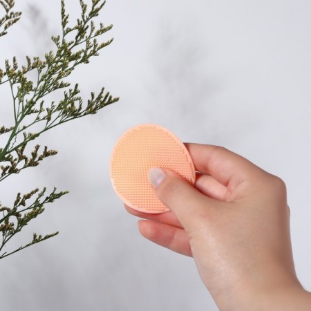 Washing brush "Circle", on suction cup, d = 5.5 cm, beige color-1