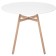Round table Skandi metal, white/natural 90x90x73 cm