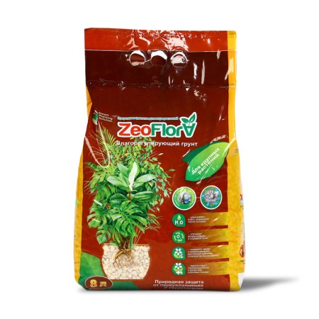 Mineral Zeolit, 8 liter substrate, moisture-saving for large plants, a 5-15 mm fraction, Zeoflora