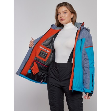 Ski jacket female winter, size 52, blue color-9