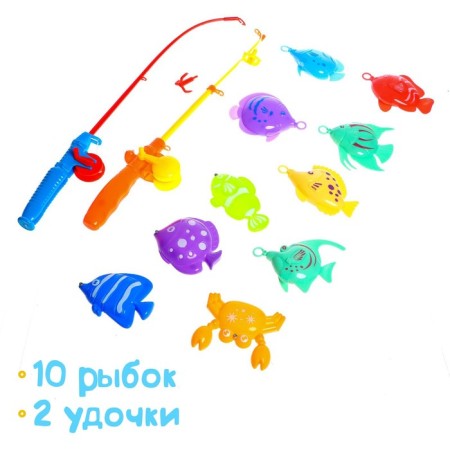 Fishing "Big catch", 10 fish, 2 fishing rods-2