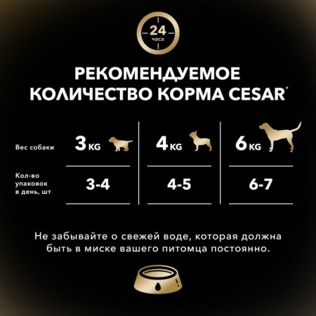 Wet Cesar food for dogs, lambs with vegetables in sauce, spider, 85 g-5