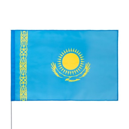 Flag of Kazakhstan, 90 x 135 cm, polyester silk, without a pole-1