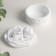 Polystone box white angel on a flower 6*8*8.5 cm mix