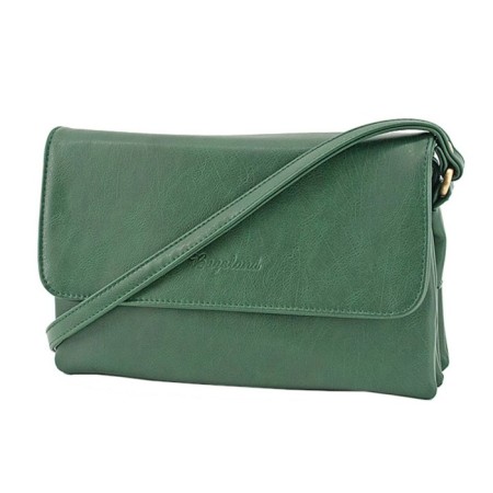 Female bag, artificial leather, green 26x7x16.5 cm