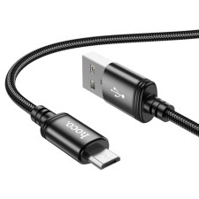 Hoco X89, Micro USB - USB, 2.4 A, 1 m, woven wire, black