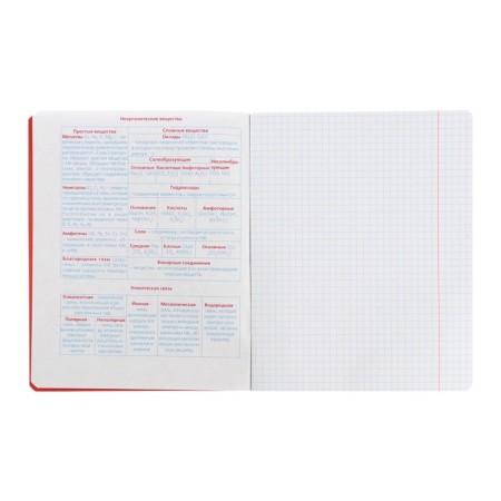 Subject notebook monocolor.element, 48 sheets in the Chemistry Cage, covered cardboard, lamination of software touch, selective varnish, offset block 70 g/m2-2