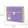A4 Portfire folder 13 POSTDD BRAUBERG JOY (330x245x35 mm), with edging, label index, purple