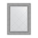 Mirror with engraving in the baguette frame, silver chain mail 88 mm, 67x89 cm